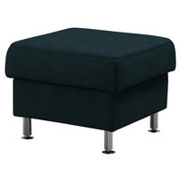 HOCKER Textil Opal  - Opal/Alufarben, Konventionell, Textil/Metall (60/46/60cm) - Beldomo Comfort