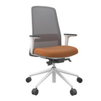 DREHSTUHL Grau, Orange, Weiß  - Orange/Weiß, MODERN, Kunststoff/Textil (70/103-115/70cm)