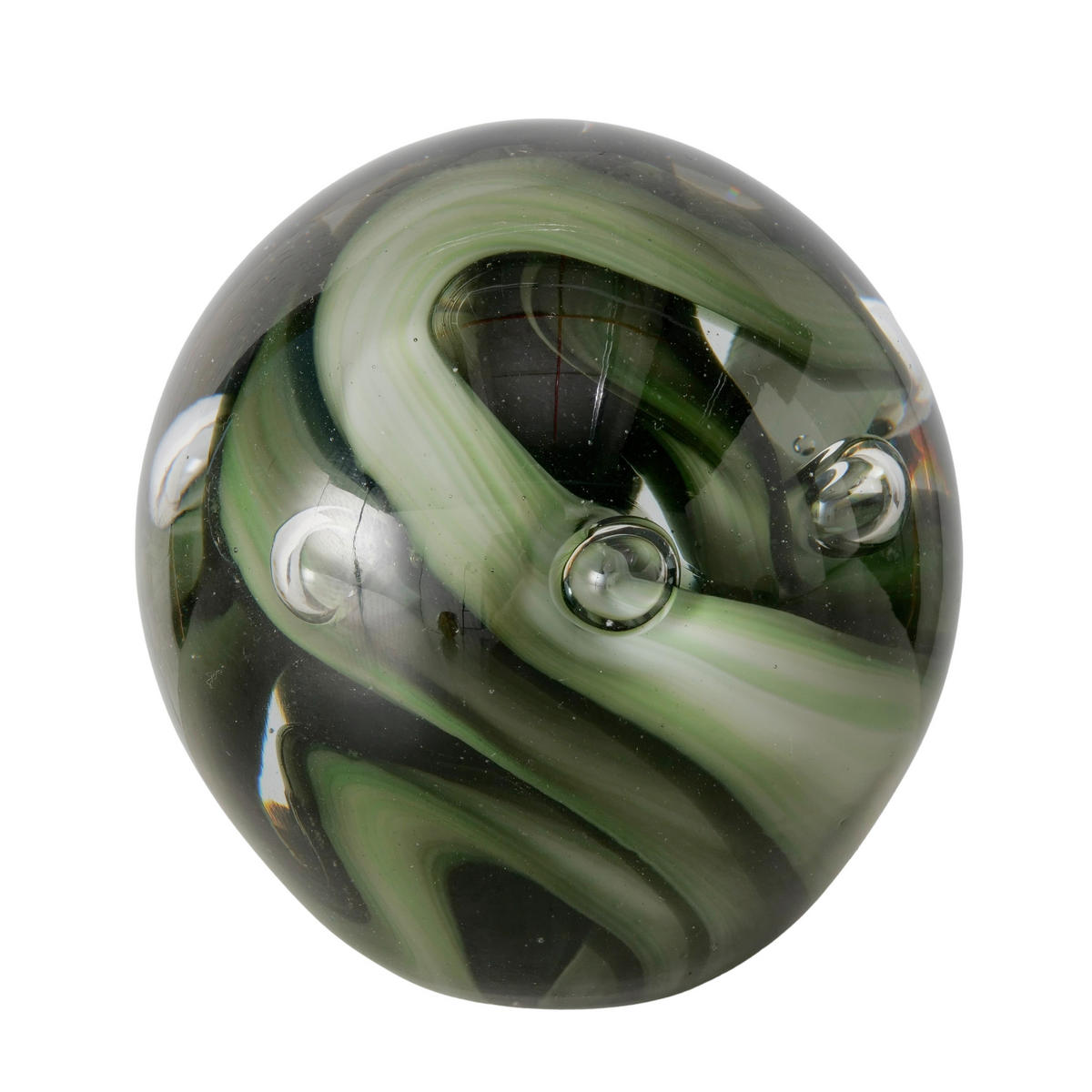 BRIEFBESCHWERER Glas Smaragdgrün  - Smaragdgrün, Basics, Glas (8/8cm) - Boltze Home