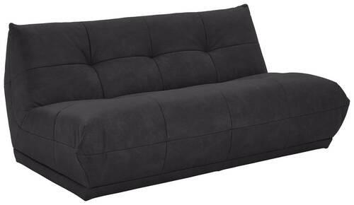 SOFAELEMENT Lederlook Schwarz  - Schwarz, Trend, Textil (180/80/112cm) - Livetastic