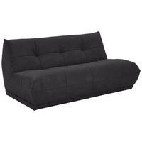 SOFAELEMENT in Lederlook Schwarz  - Schwarz, Trend, Textil (180/80/112cm) - Livetastic