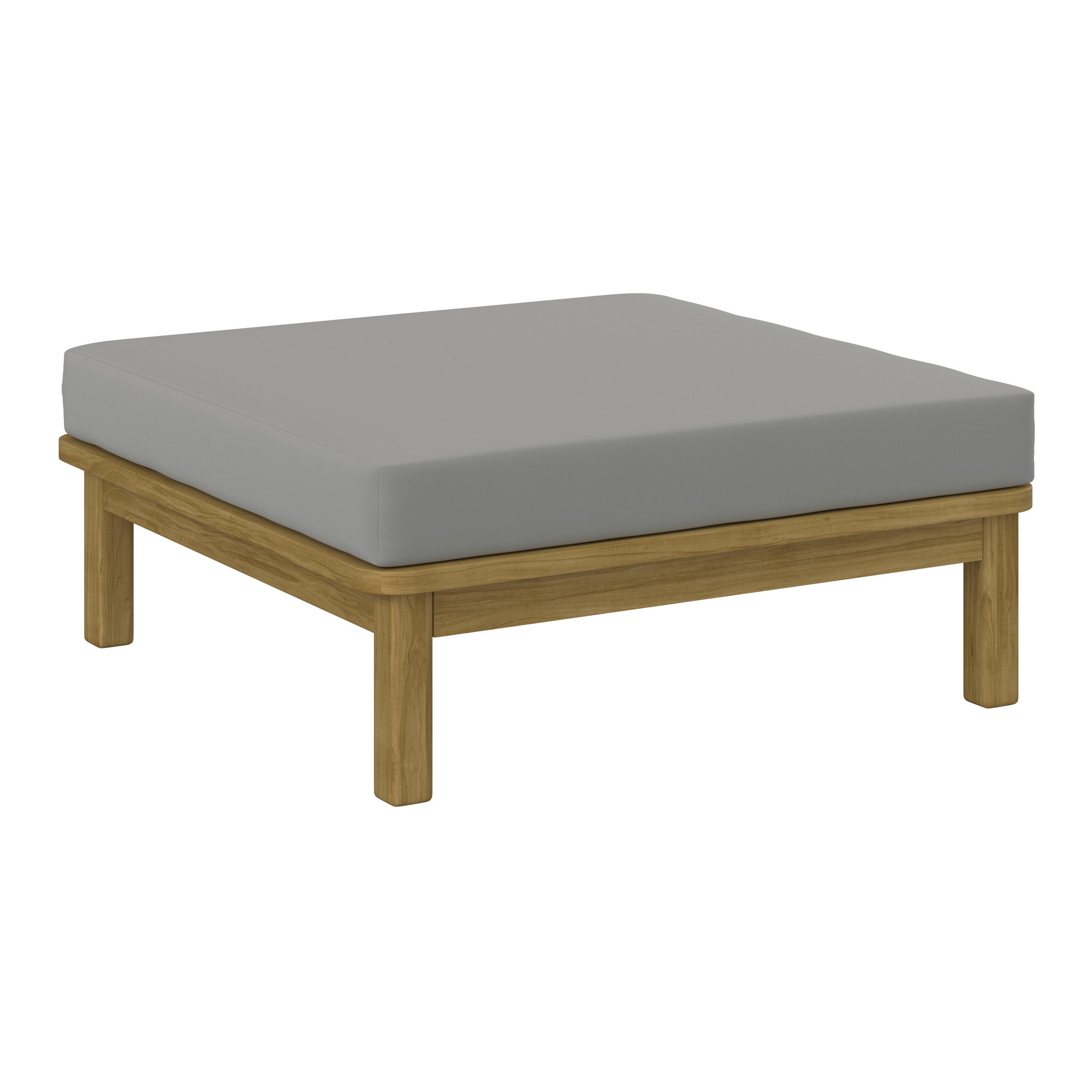 LOUNGEHOCKER 80/31/76 cm Akazie Schichtholz, teilmassiv  - Greige/Akaziefarben, Natur, Holz/Textil (80/31/76cm) - Ambia Garden