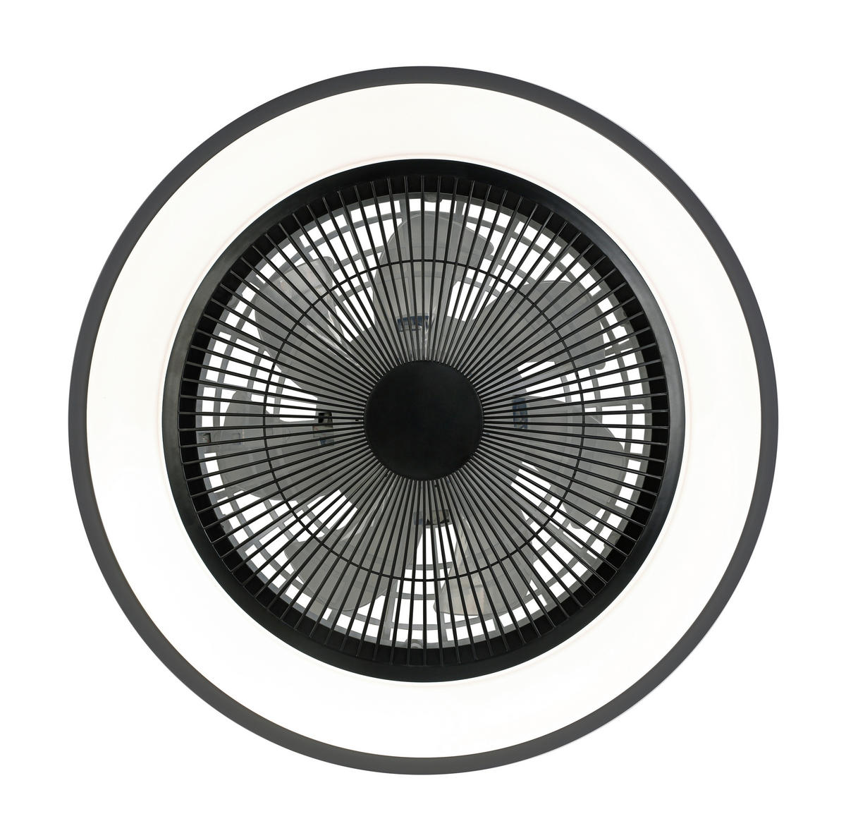 DECKENVENTILATOR - Schwarz/Weiß, Trend, Kunststoff/Metall (58/14,5cm) - Mican