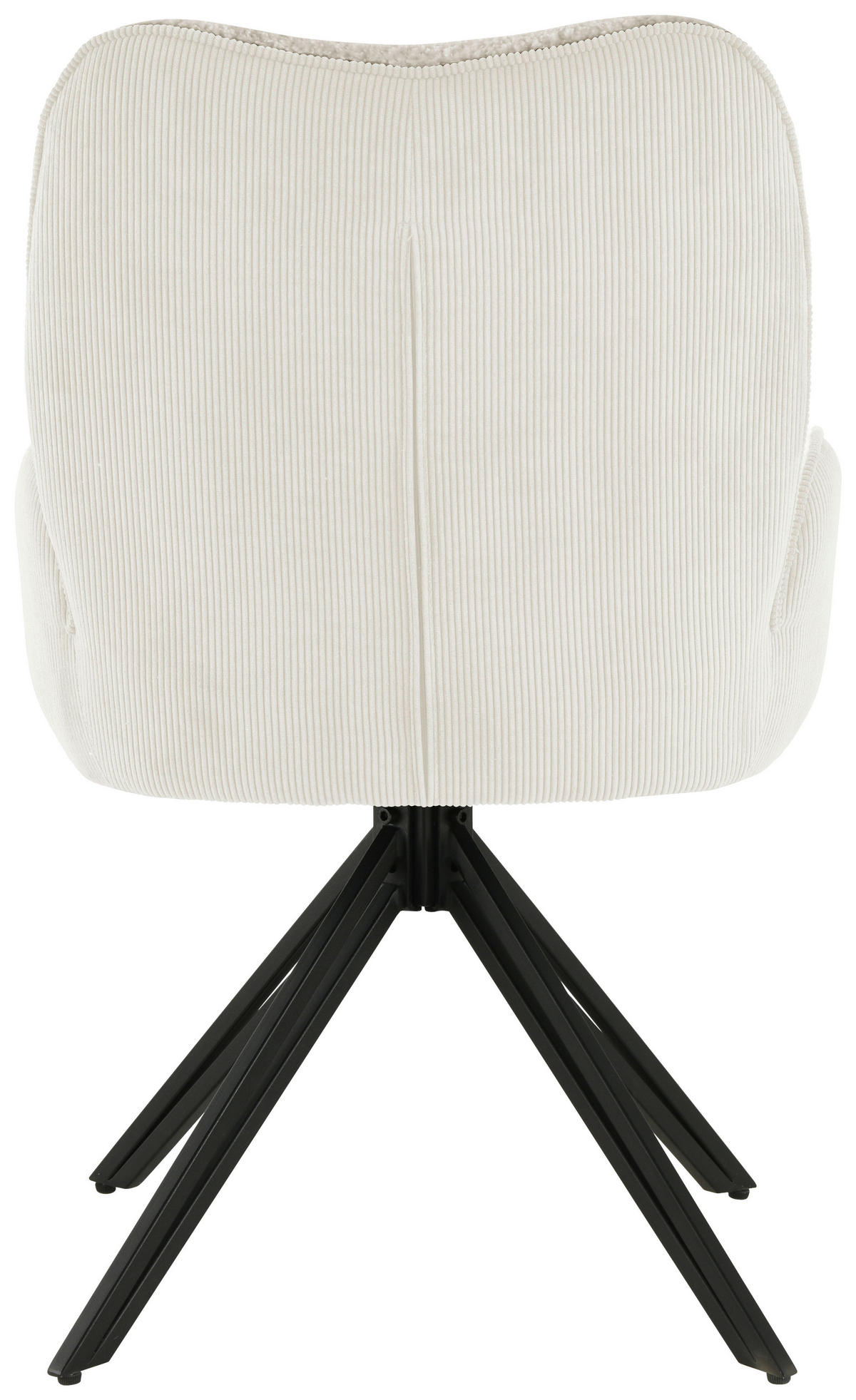 ARMLEHNSTUHL  in Eisen Chenille, Cord  - Beige/Schwarz, LIFESTYLE, Holz/Textil (54/87/62cm) - MID.YOU
