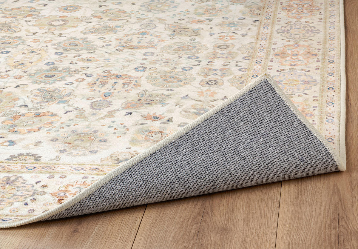 VINTAGE-TEPPICH 200/290 cm LIVING JANE Hellrosa, Perlmutt, Pastellblau  - Pastellblau/Hellrosa, Design, Kunststoff/Textil (200/290cm) - Lindorug