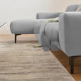 ECKSOFA in Chenille Greige  167/311 cm  - Greige/Schwarz, Design, Textil/Metall (167/311cm) - Xora