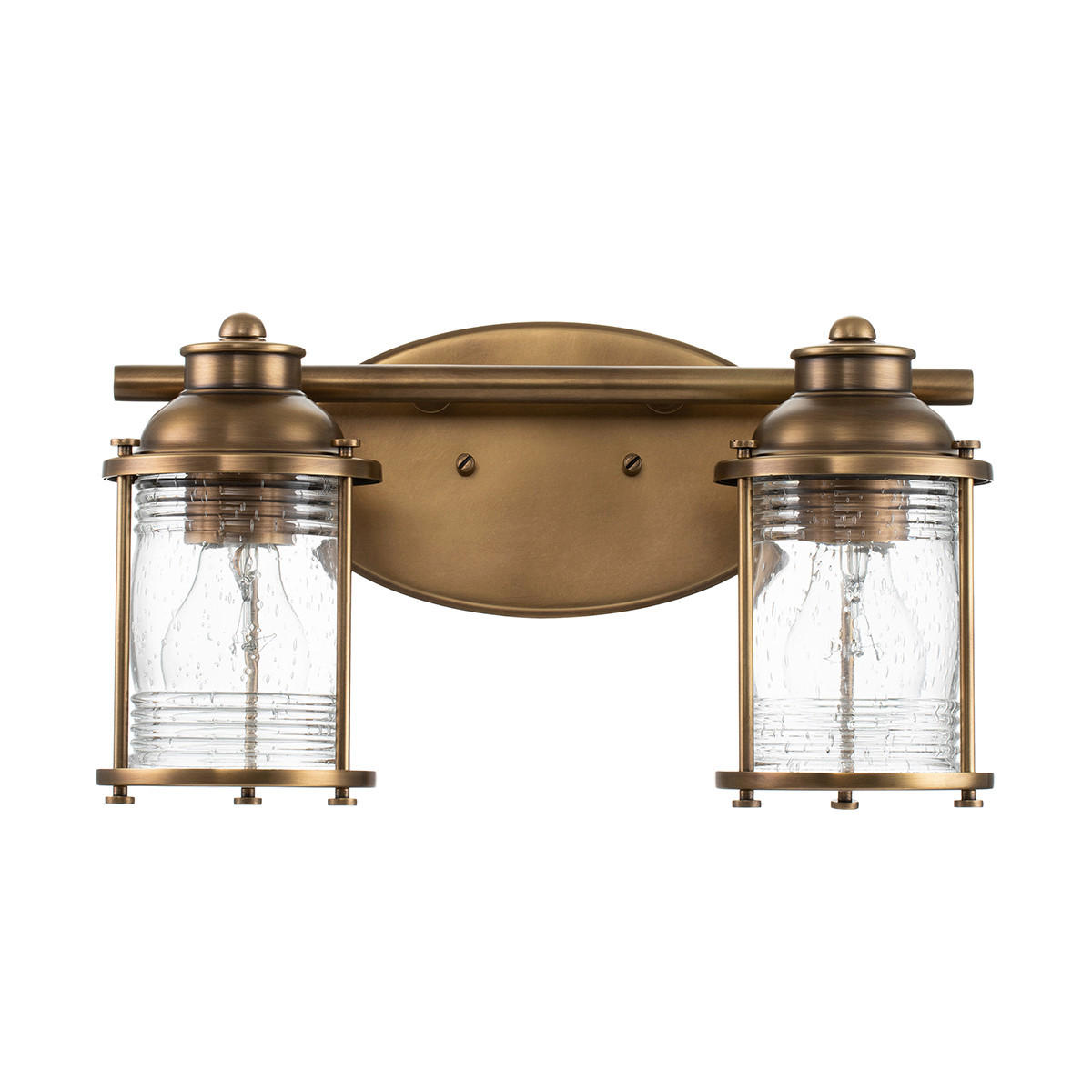 BADEZIMMER-WANDLEUCHTE - Messingfarben, Konventionell, Glas/Metall (20,6/36,2/16,6cm) - Elstead Lighting