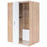 BEGEHBARER ECKSCHRANK 1-türig Eichefarben, Weiß - Eichefarben/Alufarben, Design, Holzwerkstoff/Metall (146,2/220,9/100,2cm) - Voleo