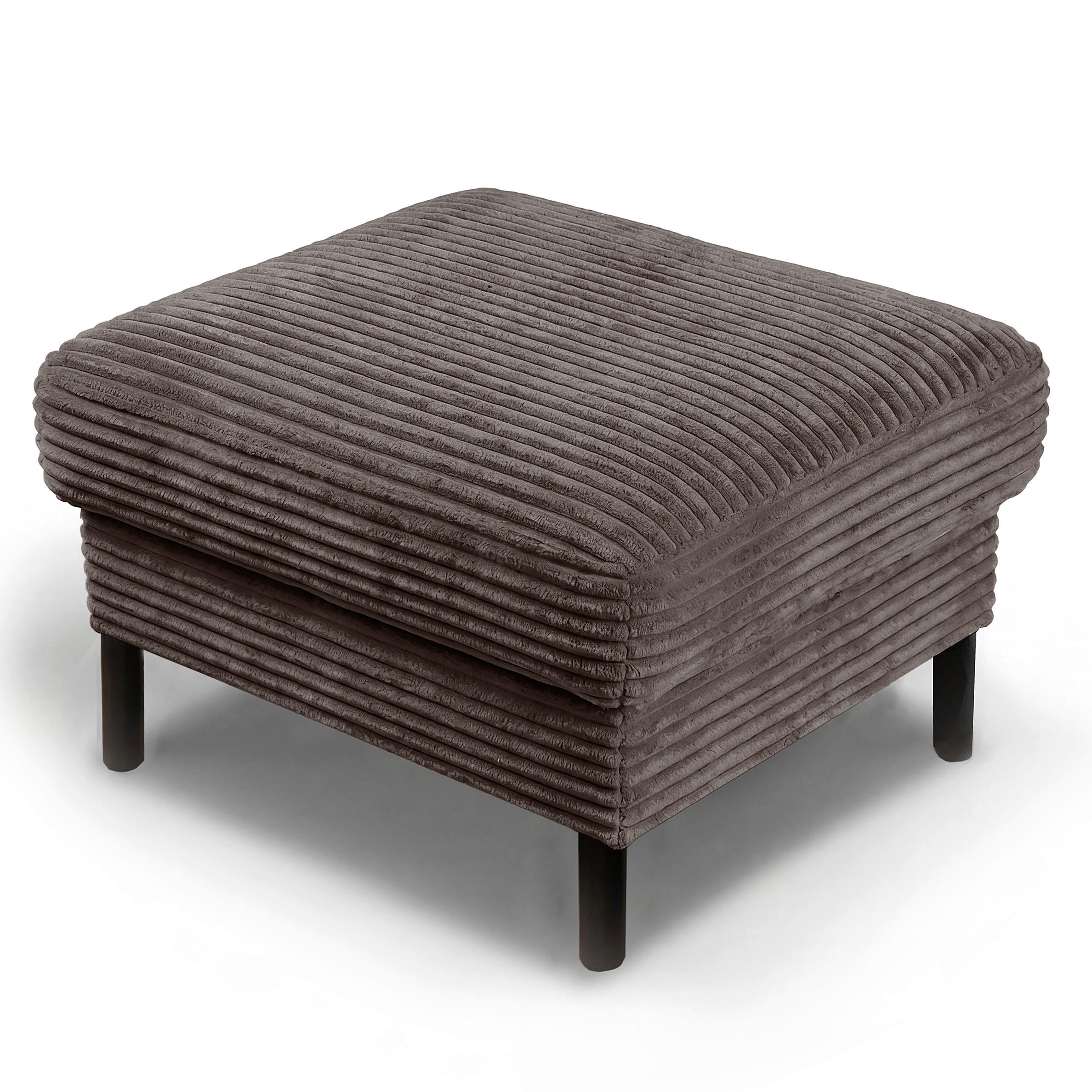 HOCKER Textil Taupe  - Taupe/Schwarz, Design, Textil/Metall (70/48/60cm) - Livetastic