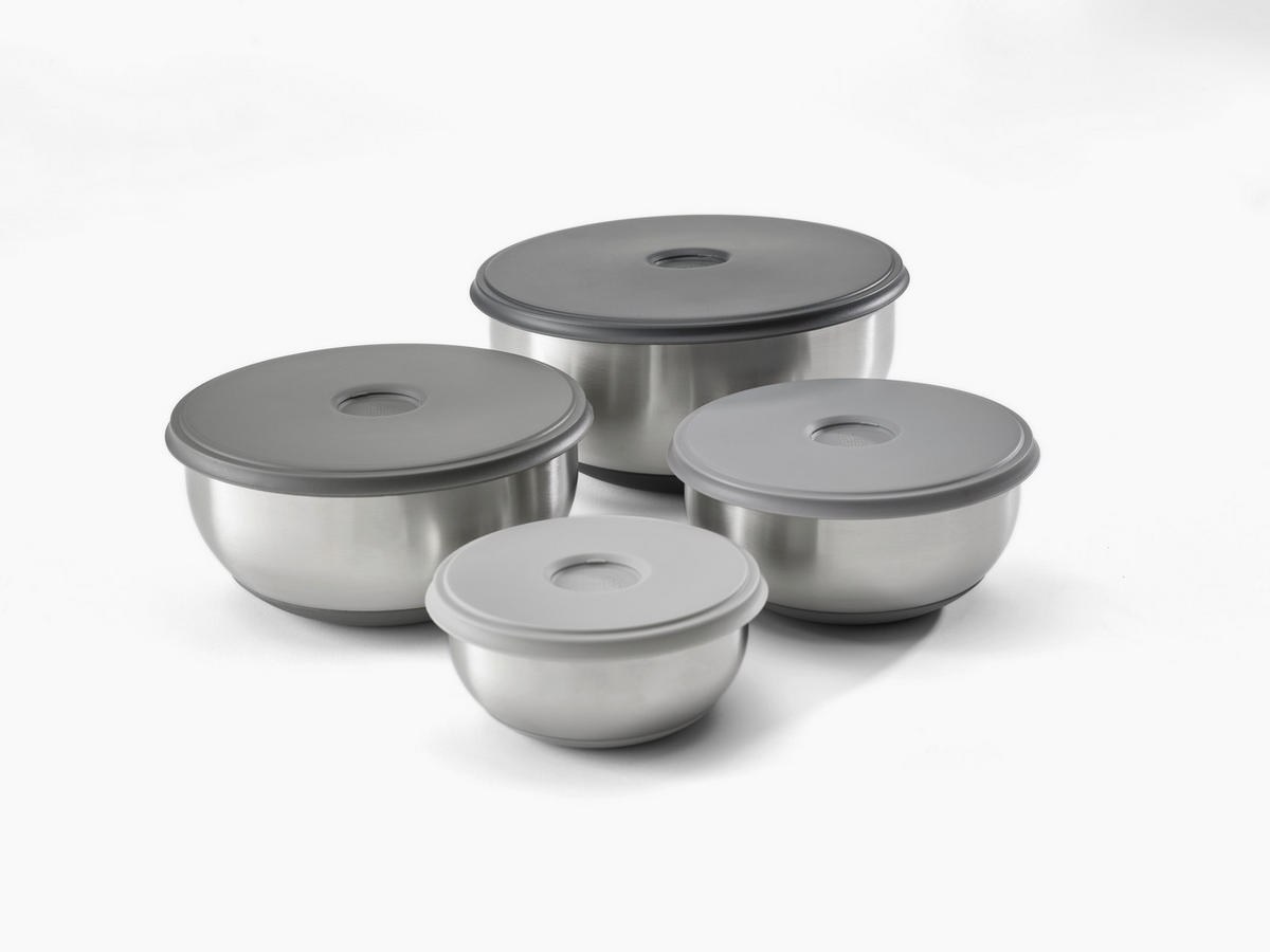 SCHÜSSELSET Nest 4-teilig  - Grau, KONVENTIONELL, Kunststoff/Metall (28,5/28,5/13,6cm) - Joseph Joseph
