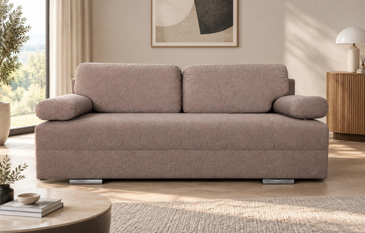 3-SED,  barve kapučina les  - barve kapučina, Design, les (190/77/90cm) - Boxxx