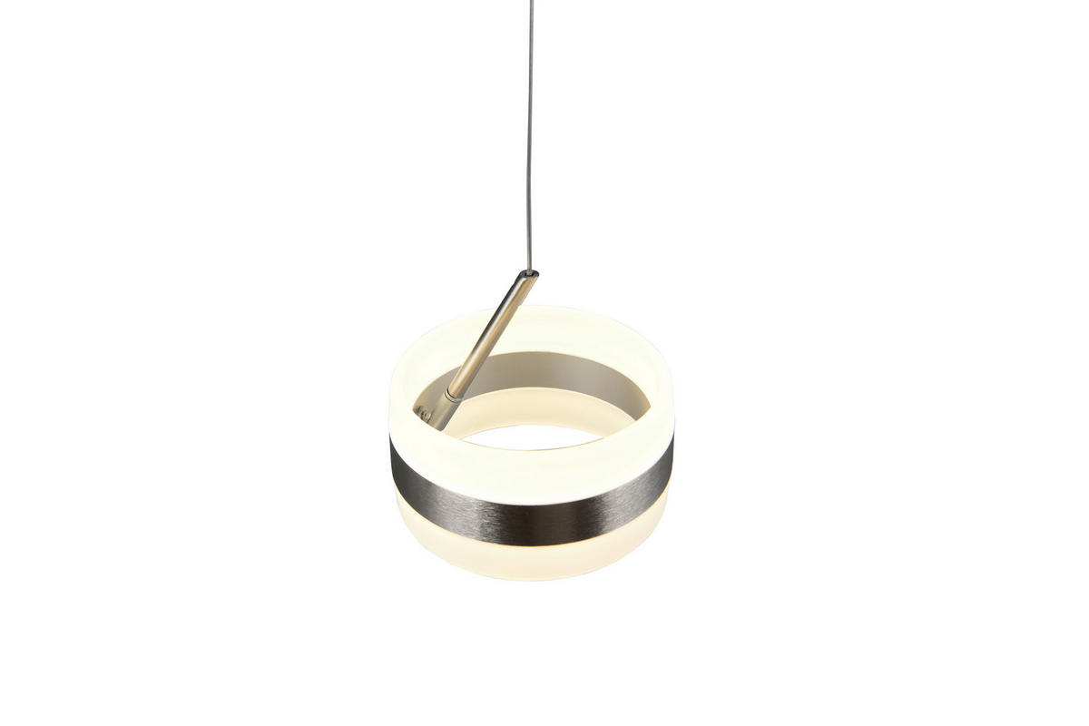 LED-HÄNGELEUCHTE 15,5/150 cm    - Weiss/Nickelfarben, Design, Kunststoff/Metall (15,5/150cm) - Trio Leuchten