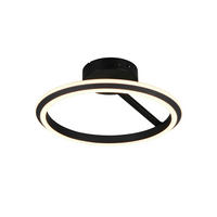 PLAFONIERĂ CU LED - negru, Basics, metal (45,0cm)