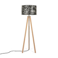 STEHLEUCHTE  50/150/50 cm   - Eichefarben/Schwarz, Basics, Holz/Holzwerkstoff (50/150/50cm)