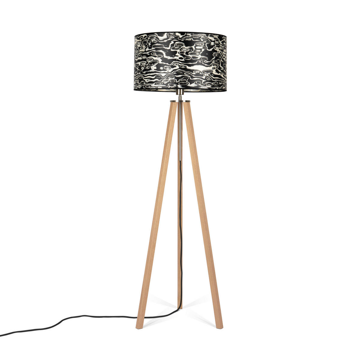 STEHLEUCHTE  50/150/50 cm   - Eichefarben/Schwarz, Basics, Holz/Holzwerkstoff (50/150/50cm)