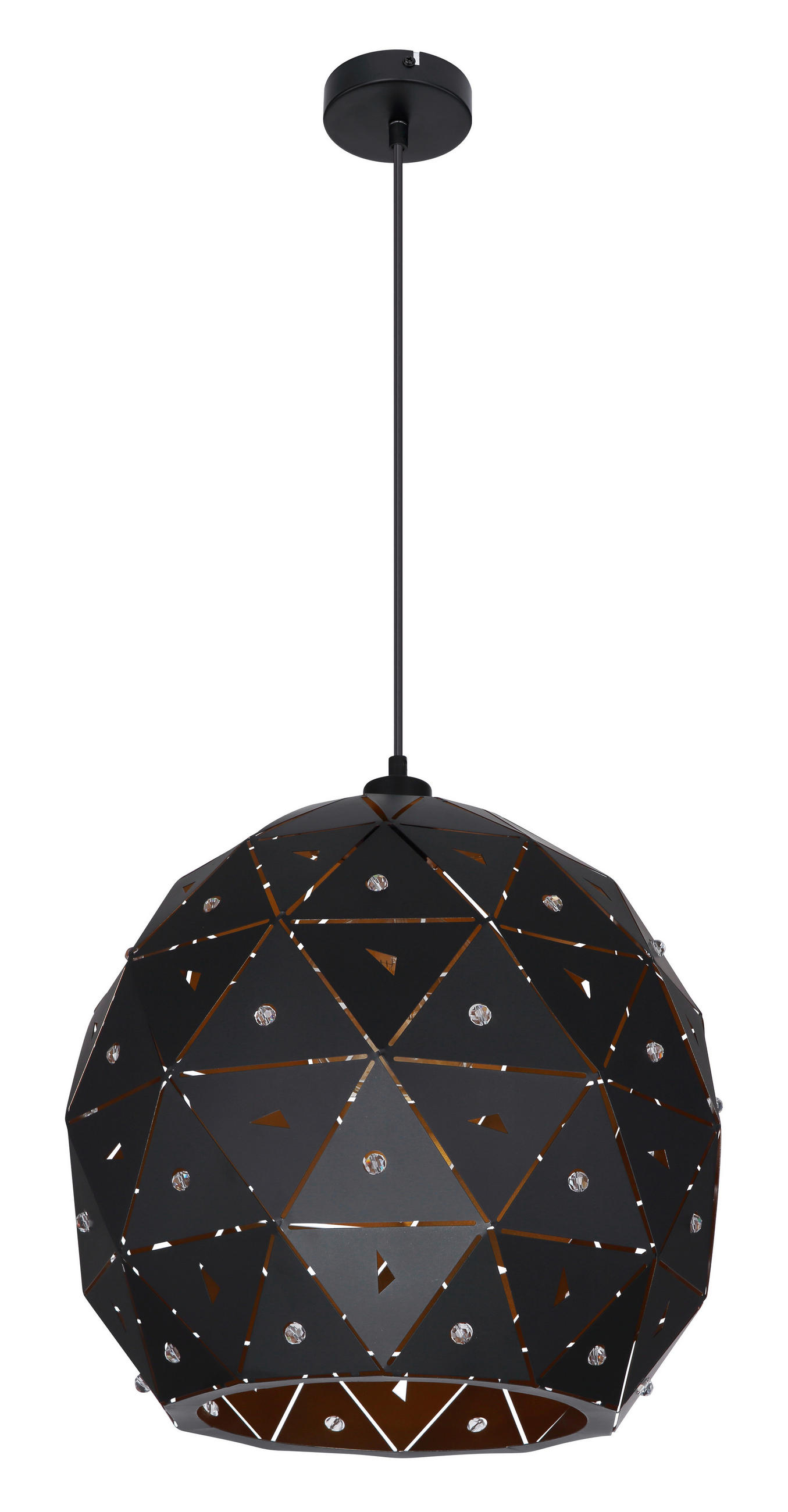 HÄNGELEUCHTE Jodie 40/120 cm   - Klar/Goldfarben, Basics, Glas/Metall (40/120cm) - Globo