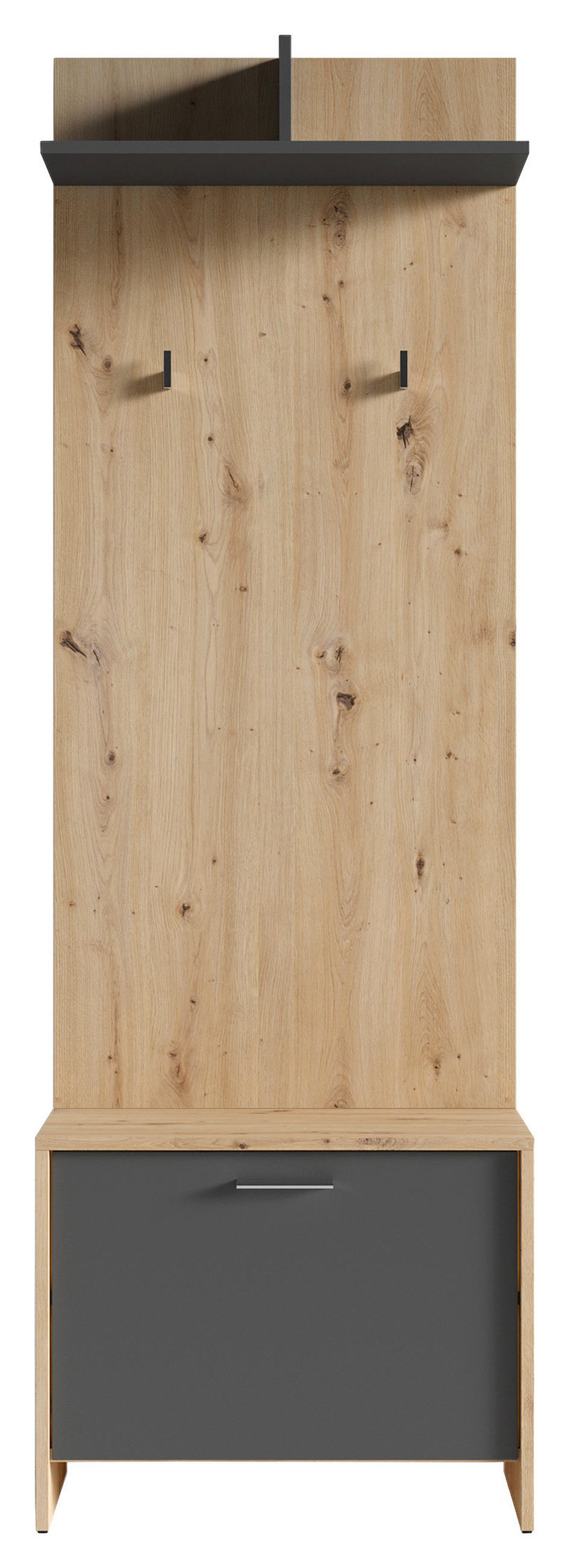 GARDEROBE 4-teilig  in 40/184/35 cm  - Anthrazit/Eiche Artisan, Design, Holzwerkstoff (40/184/35cm) - MID.YOU