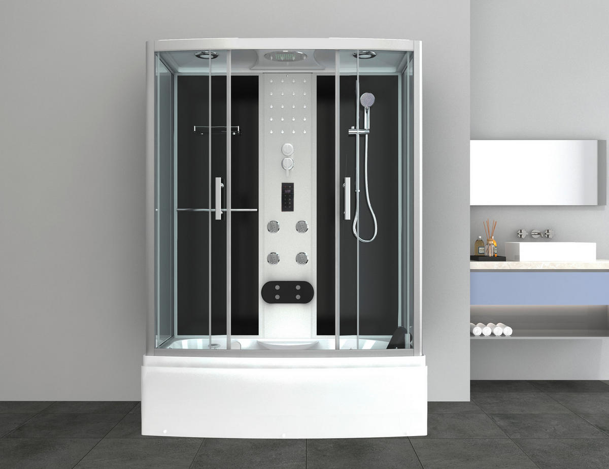 DAMPFDUSCHE 154/225/87 cm  in  - Basics, Glas (154/225/87cm) - Sanotechnik