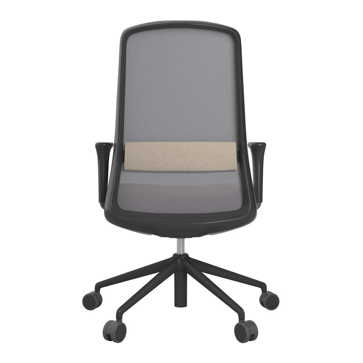 DREHSTUHL Grau, Schwarz, Beige  - Beige/Schwarz, MODERN, Kunststoff/Textil (70/103-115/70cm)