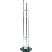 VJEŠALICA ZA GARD. SAMOSTOJEĆ crna, boje kroma  metal, staklo   - boje kroma/crna, Design, staklo/metal (40/183/40cm)