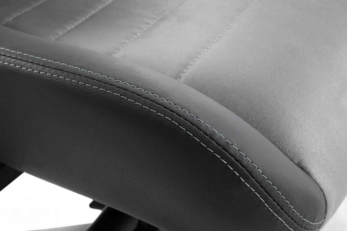 GAMER SZÉK  bőrhatású textil, mikroszál antracit, szürke, türkiz  - türkiz/fekete, Modern, műanyag/textil (70/133-142/65cm) - Topstar
