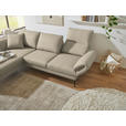 ECKSOFA  in Flachgewebe Beige  175-224/255-365 cm  - Beige/Schwarz, Design, Textil/Metall (175-224/255-365cm) - Dieter Knoll