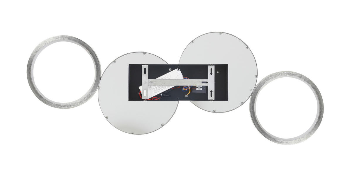 LED-TAKLAMPA 91/34/6 cm  - aluminiumfärg, Design, metall/plast (91/34/6cm) - Novel