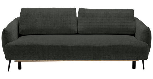 SCHLAFSOFA Chenille Anthrazit - Anthrazit/Schwarz, KONVENTIONELL, Textil/Metall (228/75/98cm) - Carryhome