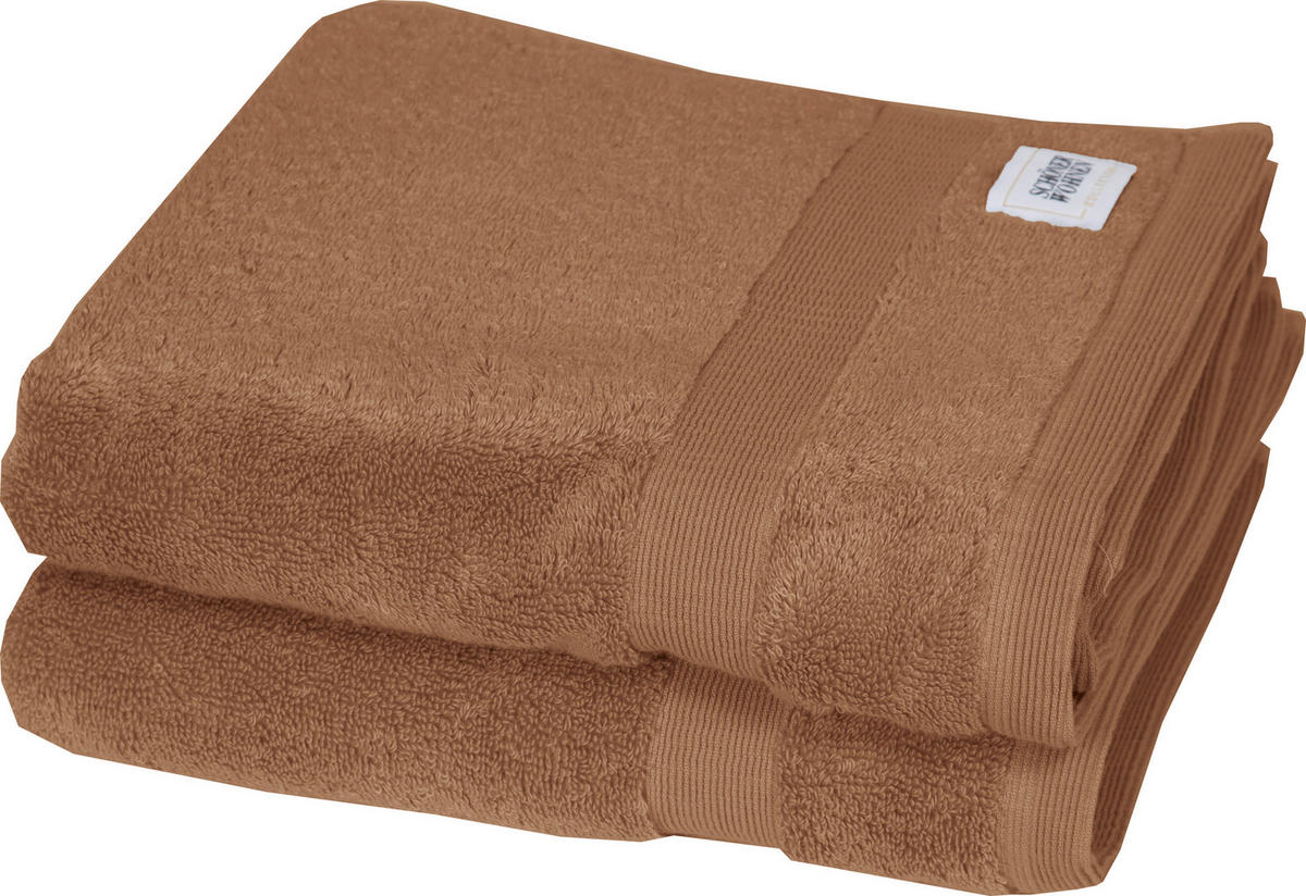 HANDTUCH SW-Cuddly Braun 2-teilig  - Braun, Basics, Textil (50/100cm) - Schöner Wohnen