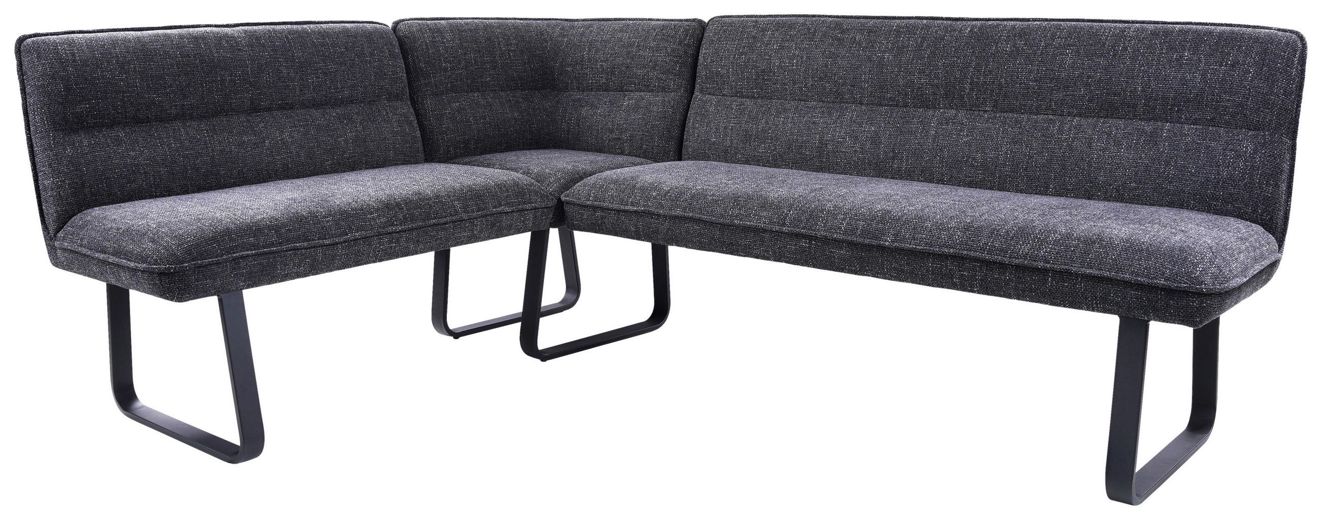 ECKBANK 167,5/213 cm  in Dunkelgrau  - Dunkelgrau/Schwarz, MODERN, Textil/Metall (167,5/213cm) - MID.YOU