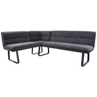 KLUPA KUTNA  tamno siva  metal, tekstil      - tamno siva/crna, Moderno, metal/tekstil (167,5/213cm) - MID.YOU