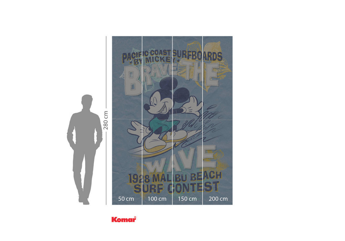 FOTOTAPETE - Blau/Schwarz, Trend, Textil (200/280cm)