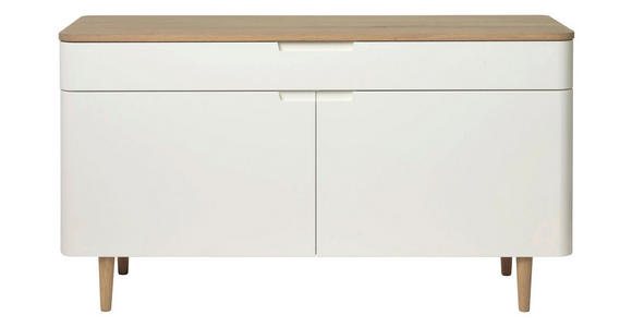 SIDEBOARD 140/76/44 cm  - Eichefarben/Weiß, Design, Holzwerkstoff (140/76/44cm) - Novel