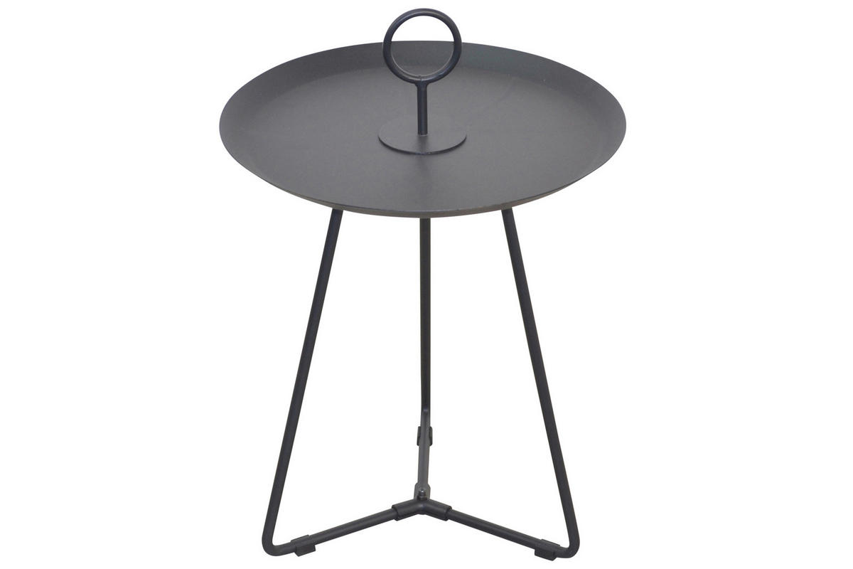 BEISTELLTISCH 38/38/45 cm Schwarz rund  - Schwarz, Design, Metall (38/38/45cm) - MID.YOU