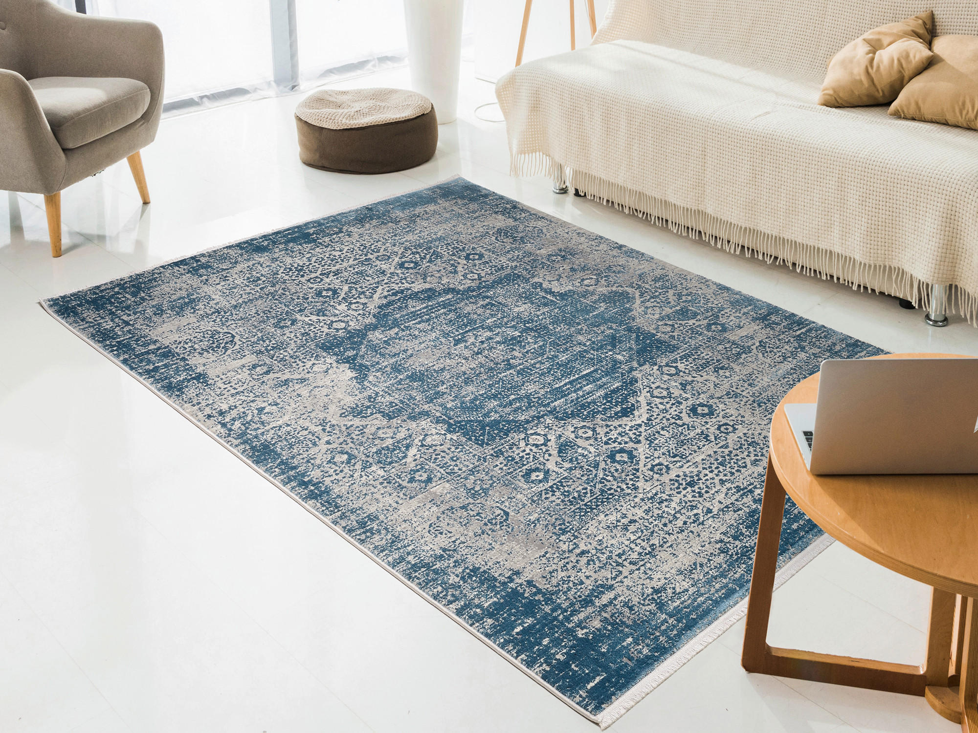 WEBTEPPICH 160/230 cm Tesoro Blau  - Blau, Design, Textil (160/230cm) - Dieter Knoll
