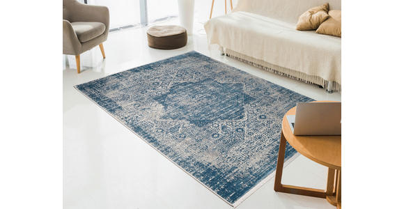 WEBTEPPICH 67/130 cm Tesoro Blau  - Blau, Design, Textil (67/130cm) - Dieter Knoll