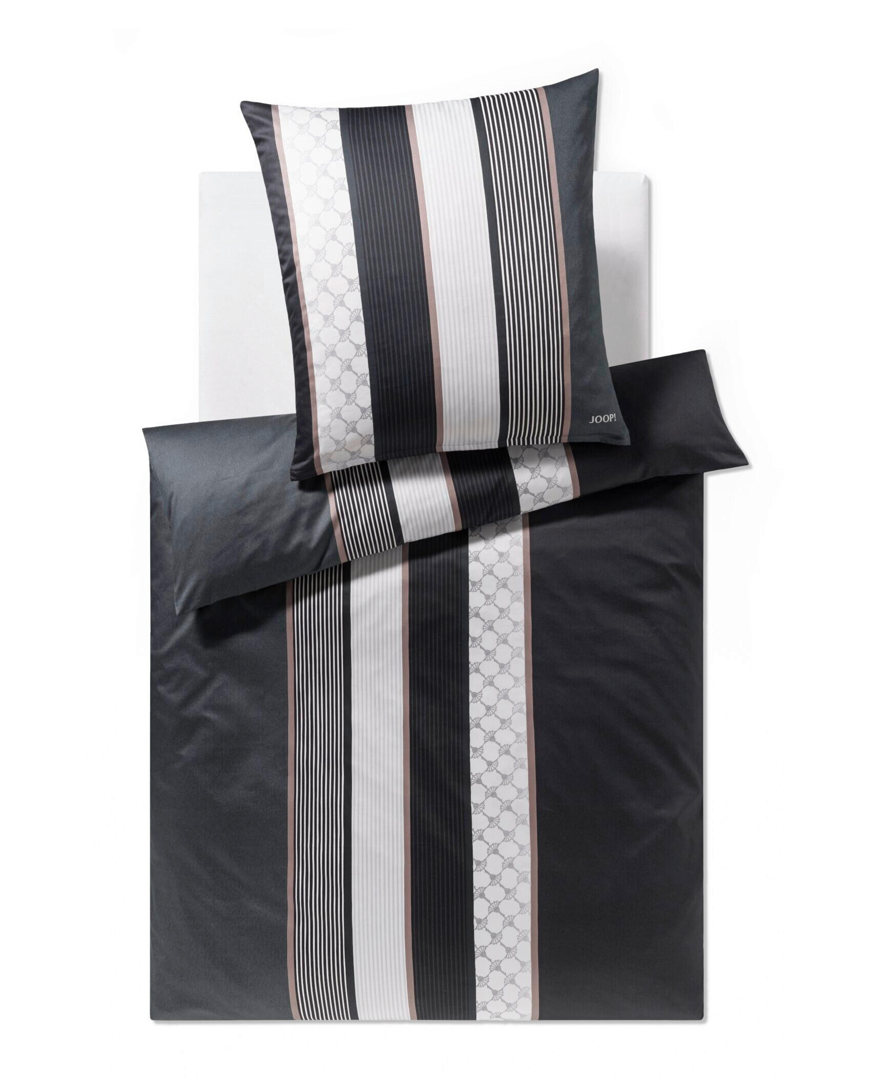 BETTWÄSCHE 2-teilig JOOP! CORNFLOWER STRIPES Jersey 135/200 cm  - Grau, Basics, Textil (135/200cm) - Joop!