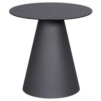 POMOĆNI STOLIĆ antracit, crna  metal, staklo, keramika   - crna/antracit, Design, staklo/metal (50/50/50cm) - Dieter Knoll