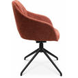 ARMLEHNSTUHL  in Aluminium Velours  - Rot/Schwarz, Design, Textil/Metall (58/81,5-84,5/60cm) - Johann Jakob