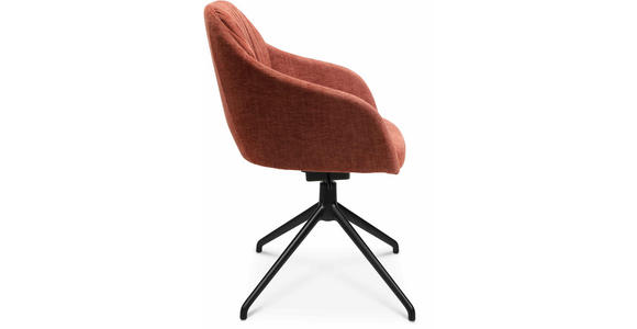 ARMLEHNSTUHL in Aluminium Velours - Rot/Schwarz, Design, Textil/Metall (58/81,5-84,5/60cm) - Johann Jakob