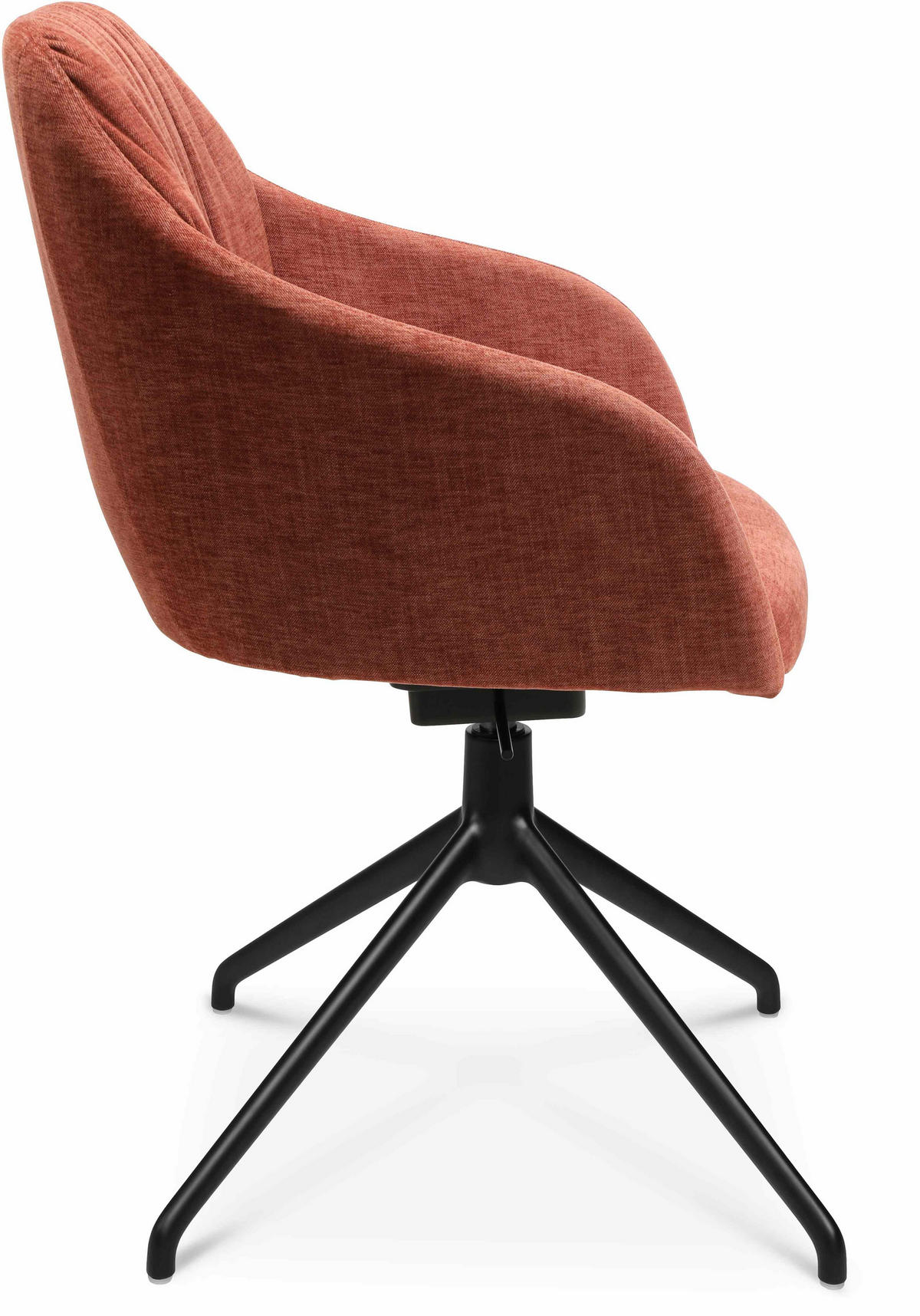 ARMLEHNSTUHL  in Aluminium Velours  - Rot/Schwarz, Design, Textil/Metall (58/81,5-84,5/60cm) - Johann Jakob