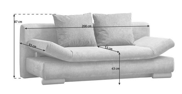 SCHLAFSOFA in Webstoff Weiß  - Weiß, Design, Holz/Textil (200/87/93cm) - Venda