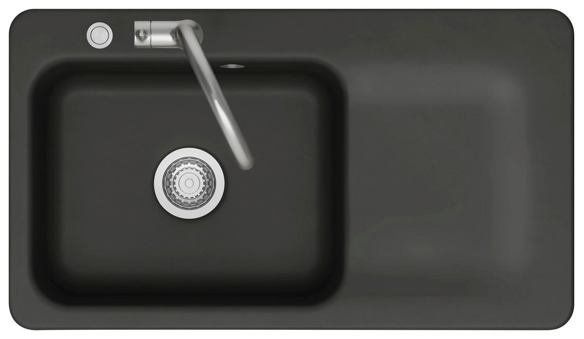 SPÜLE Juna 90 / 50150287  - Schwarz, Basics, Keramik (90/20/51cm) - Systemceram