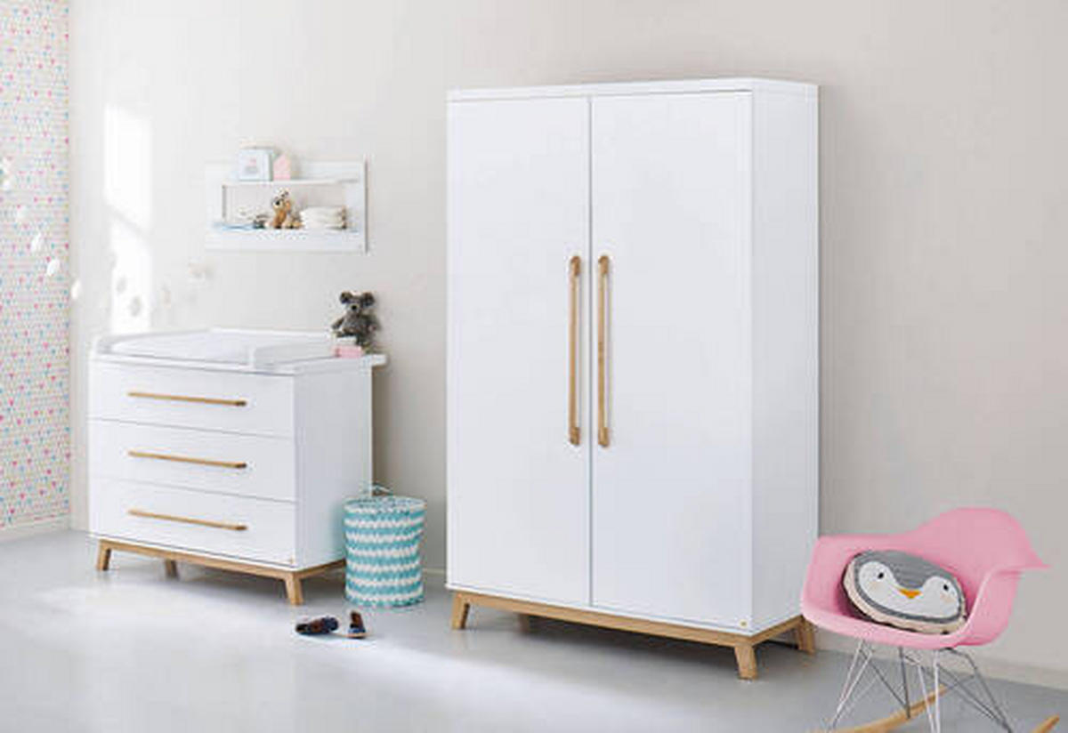 BABYZIMMER PINOLINO RIVA  - Eschefarben/Weiß, Design, Holzwerkstoff - Pinolino