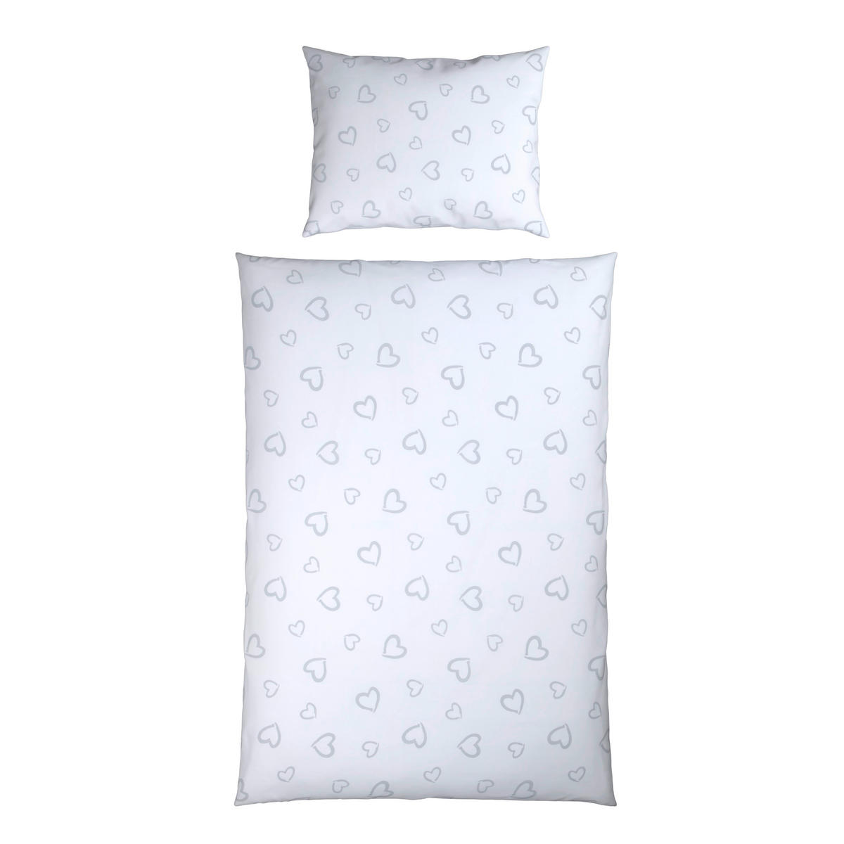 DETSKÁ POSTEĽNÁ BIELIZEŇ 100/135 cm  - sivá/biela, Basics, textil (100/135cm) - My Baby Lou
