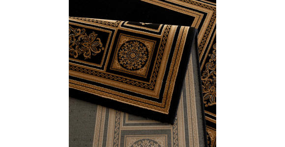 WEBTEPPICH 240/340 cm Schwarz, Honig  - Schwarz/Honig, KONVENTIONELL, Textil (240/340cm) - Novel