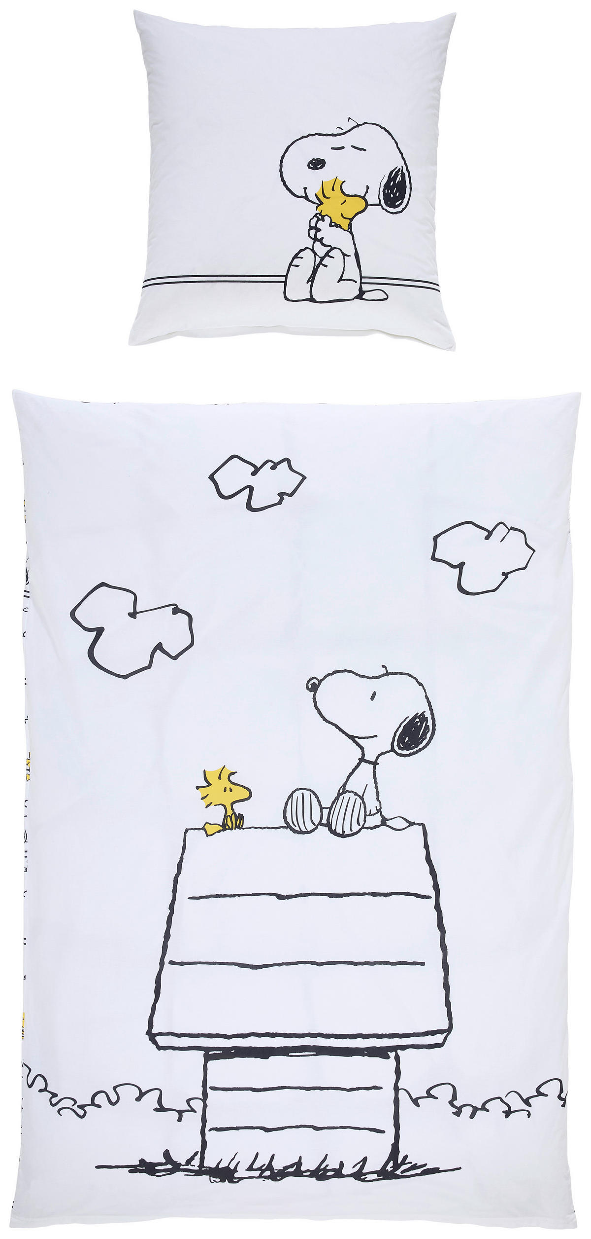JUGENDBETTWÄSCHE Snoopy Renforcé 135/200 cm  - Gelb/Schwarz, Design, Textil (135/200cm) - Herding