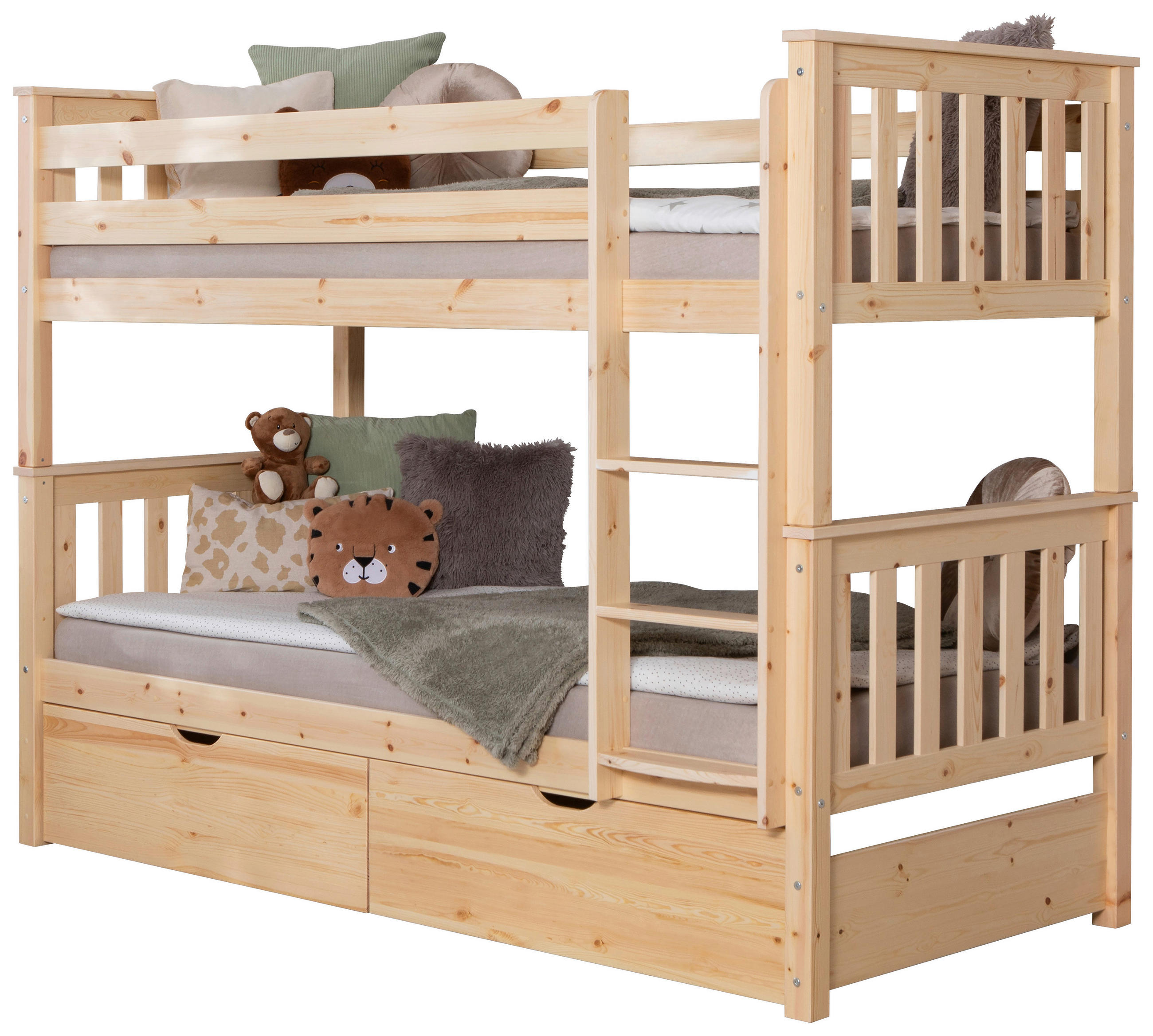 ETAGENBETT - Naturfarben, MODERN, Holz (90/200cm) - MID.YOU