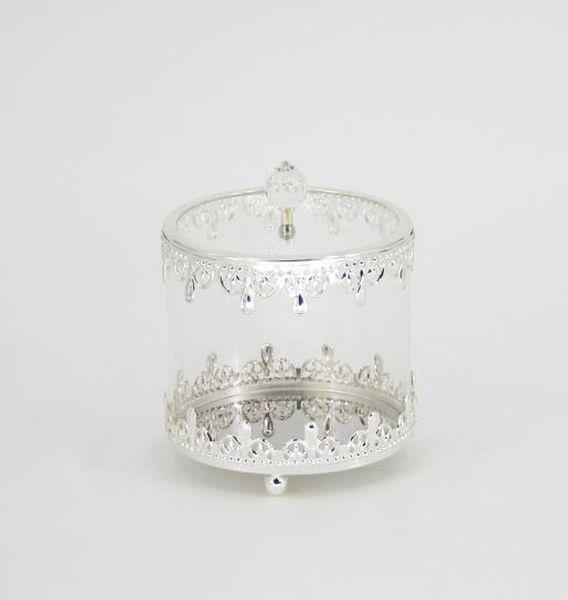 SCHMUCKBOX - Silberfarben, Glas/Metall (12/14,5cm) - Ambia Home