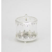 SCHMUCKBOX - Silberfarben, Glas/Metall (12/14,5cm) - Ambia Home